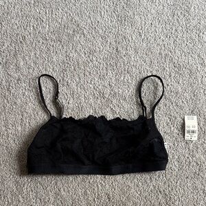 Aerie Black Lace Bralette with Adjustable Straps